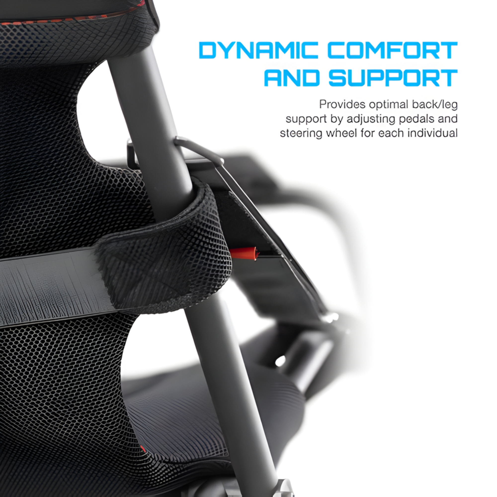 The Playseat Challenge Black ActiFit from Playseat highlighting the dynamic comfort and support along with more information.