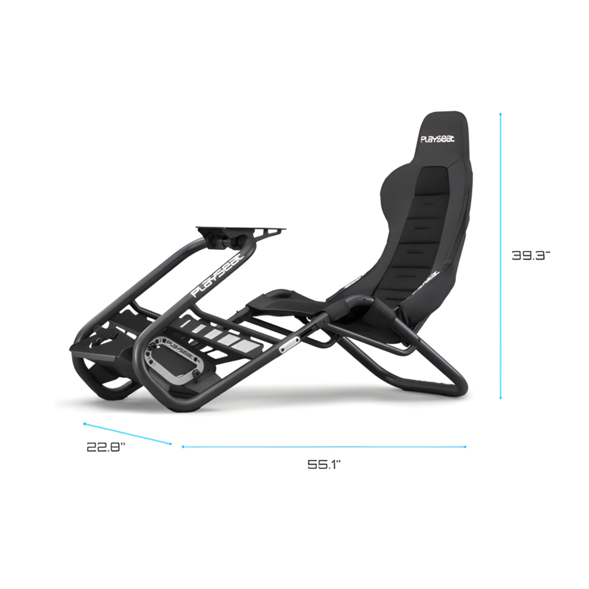 The black Playseat Trophy from Playseat dimensions.