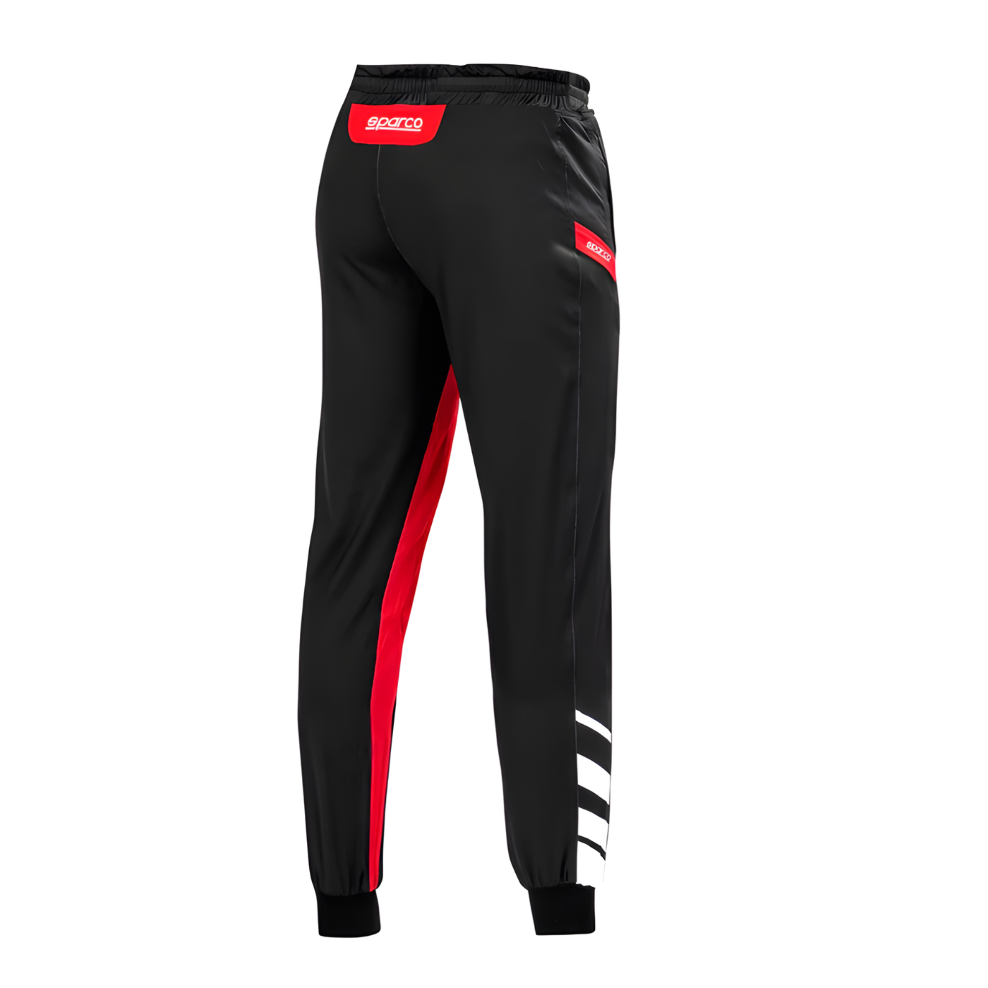 The back of the black and red Sparco Hyper-P Gaming Pants from Sparco.