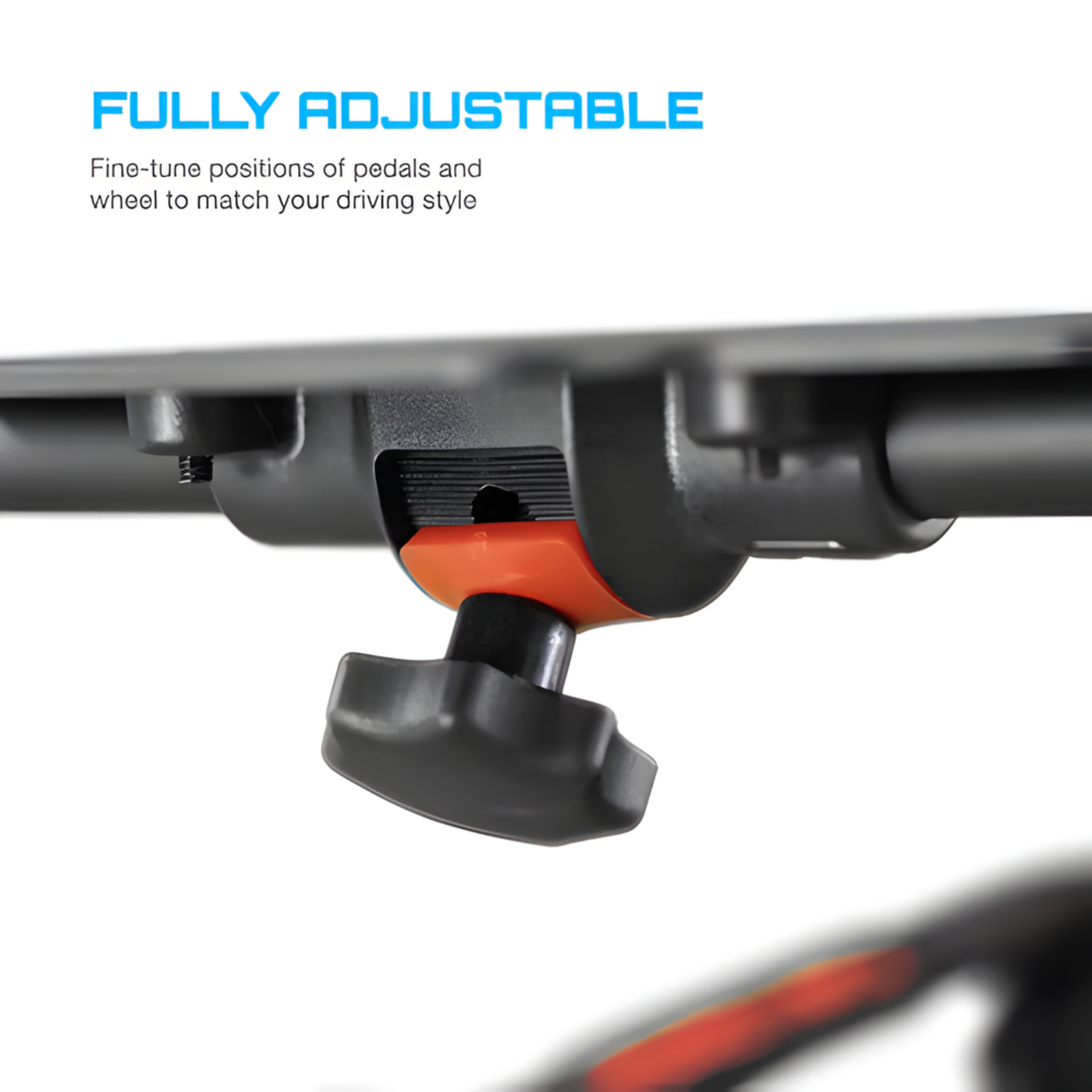 The Playseat Challenge Black ActiFit from Playseat showcasing the fully adjustable information.