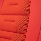 The red Playseat Trophy from Playseat close up.