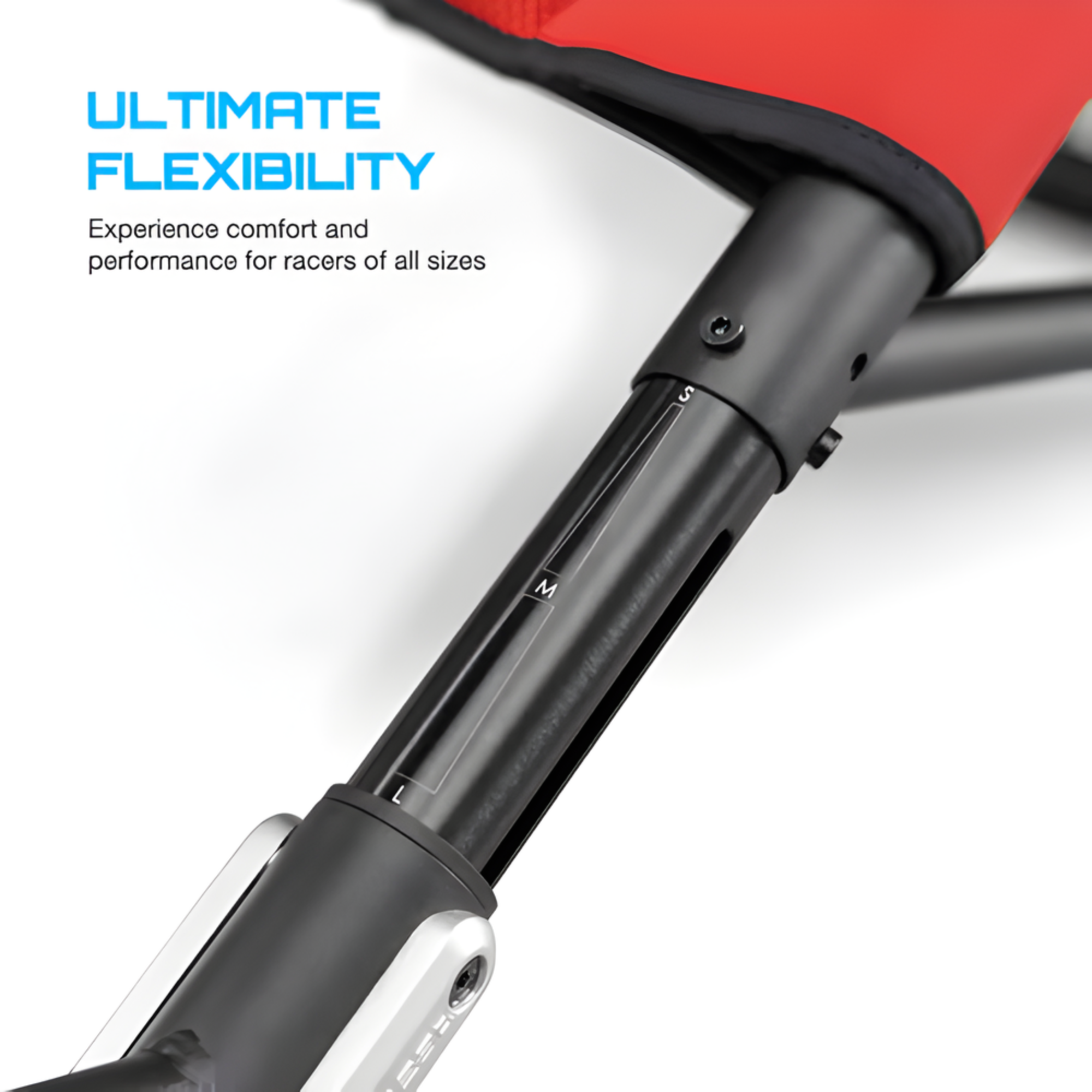 The red Playseat Trophy from Playseat highlighting the ultimate flexibility with more information.