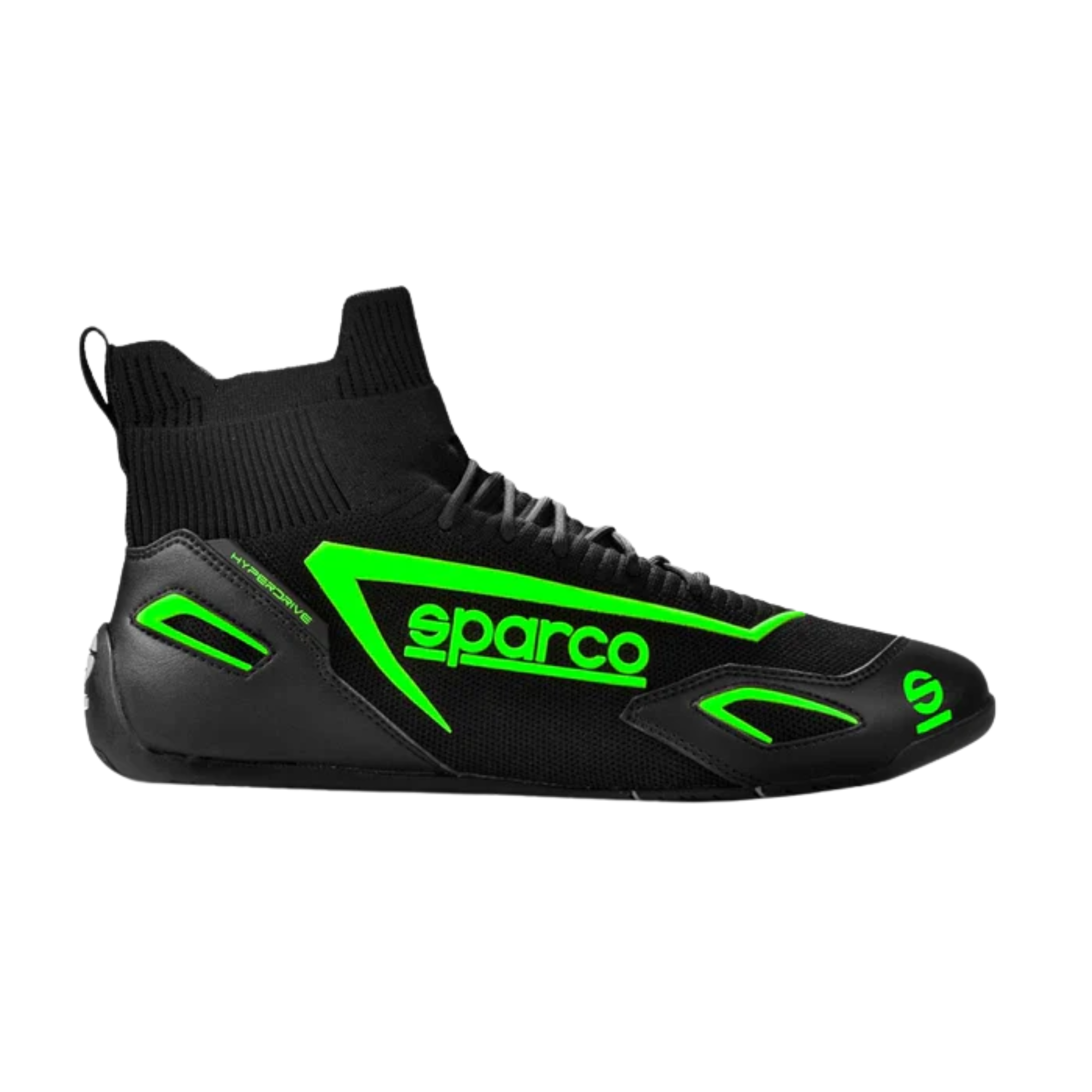 The black and green Sparco Hyperdrive Gaming Shoes from Sparco.